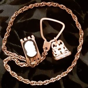 Men's Chatelaine key Chain c1920-40 Waistline or Top Pocket Accessory